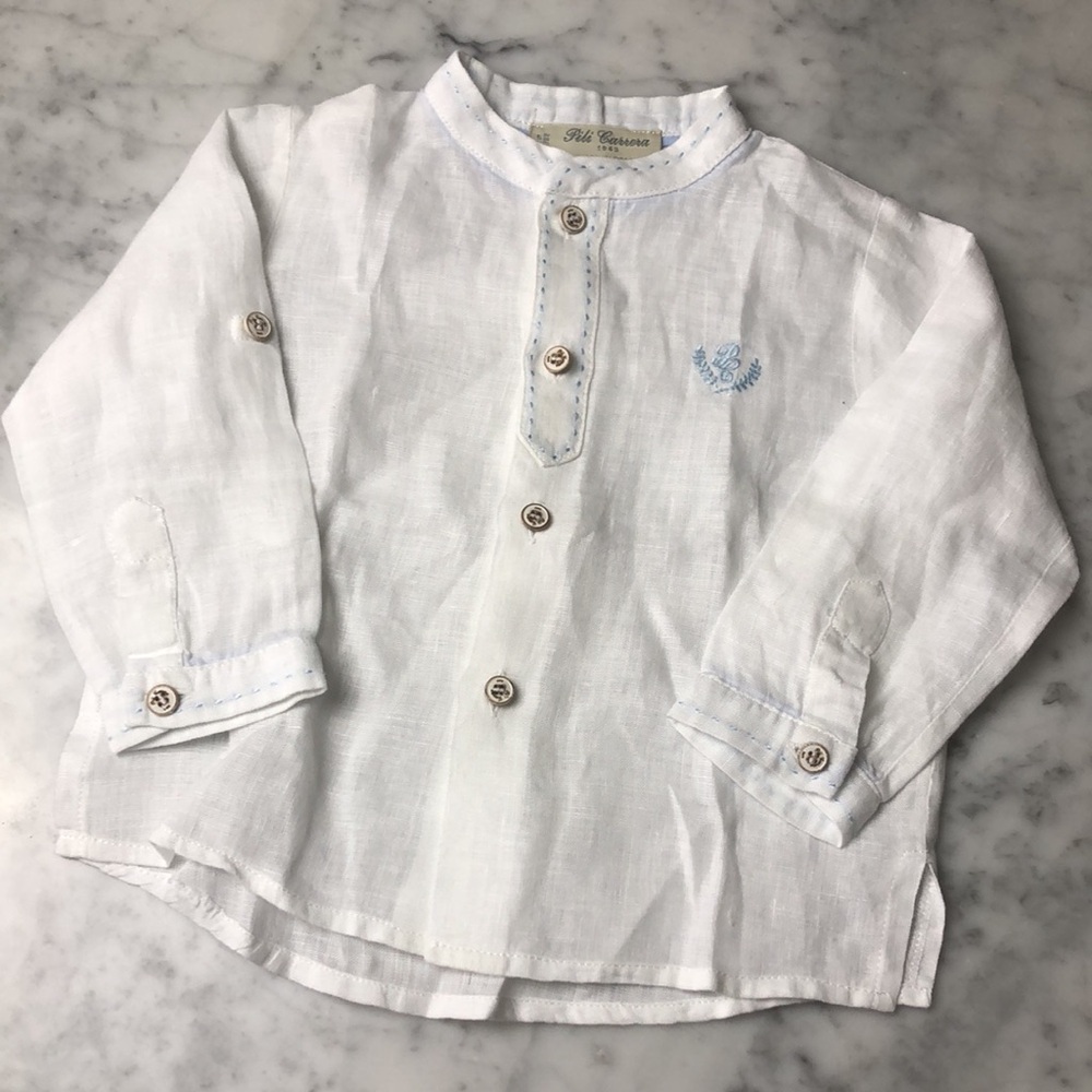 Pili Carrera linen White Kids Shirt by Carrera Size 12M